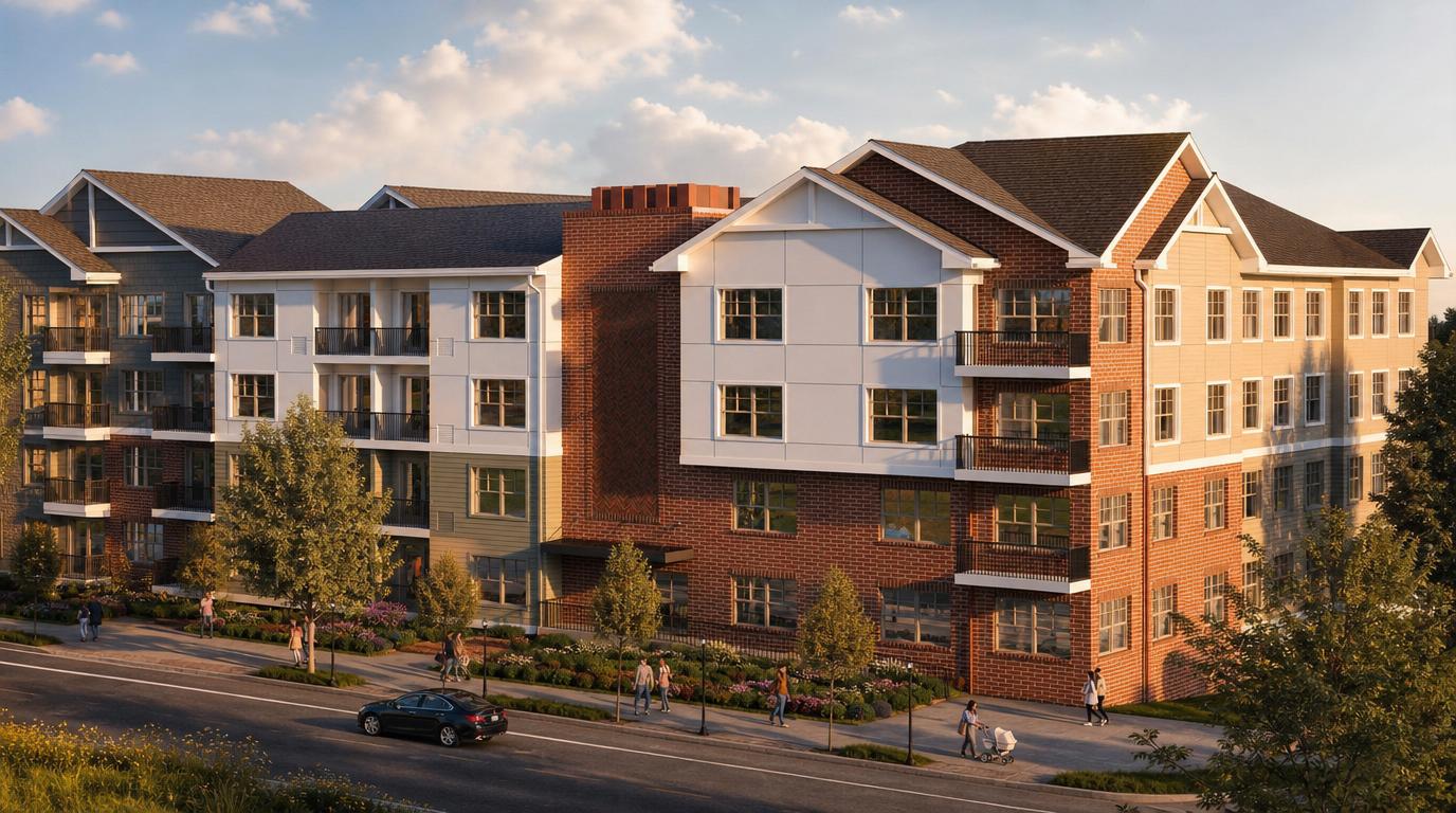 The Summit at Mine Hill — corner view concept